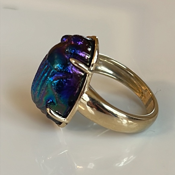 Tiffany Vintage scarab ring in 14 karat gold - Picture 9 of 15
